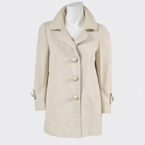 GERARD DAREL Cotton Peacoat ¾ Length Sleeve Snap Closure - Picture 2 of 12